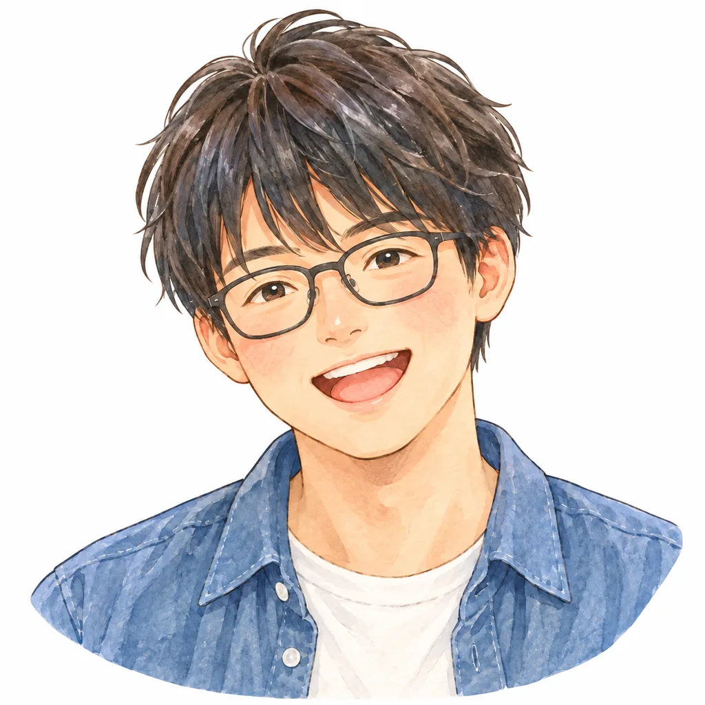 眼鏡をかけたパパのイメージイラスト