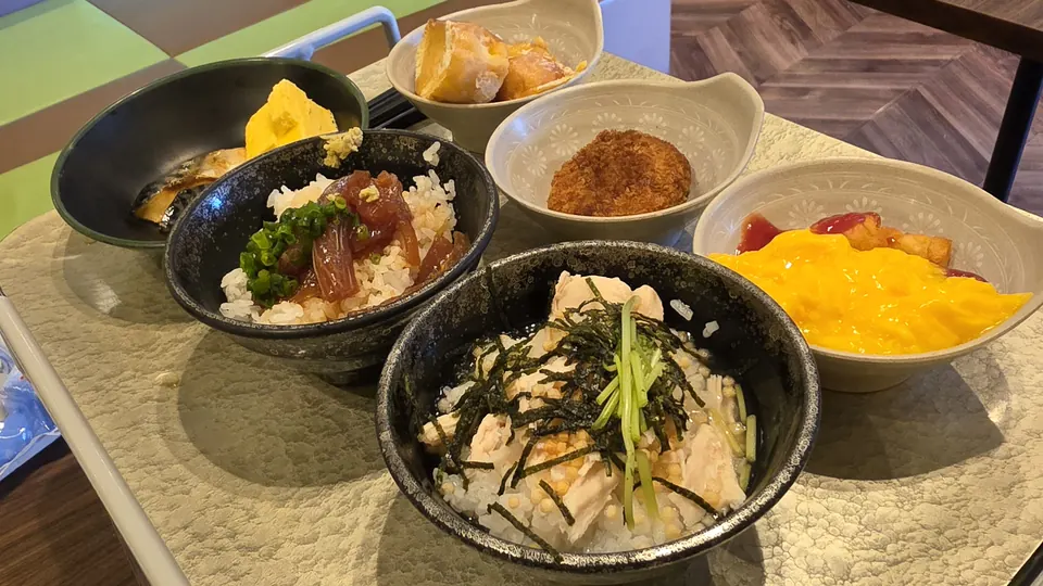 雲仙東洋館の朝食バイキングで選んだ料理